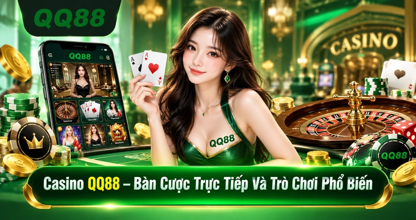 Casino QQ88 – Bàn Cược Trực Tiếp Và Trò Chơi Phổ Biến